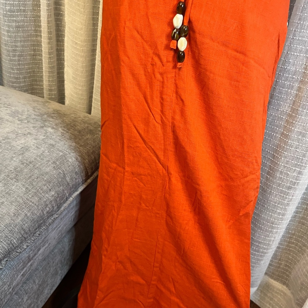 Seven Wonders Madelena Midi Dress NWT Red Orange XS - Picture 7 of 9